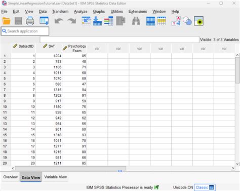 Simple Linear Regression in SPSS, Including Interpretation.